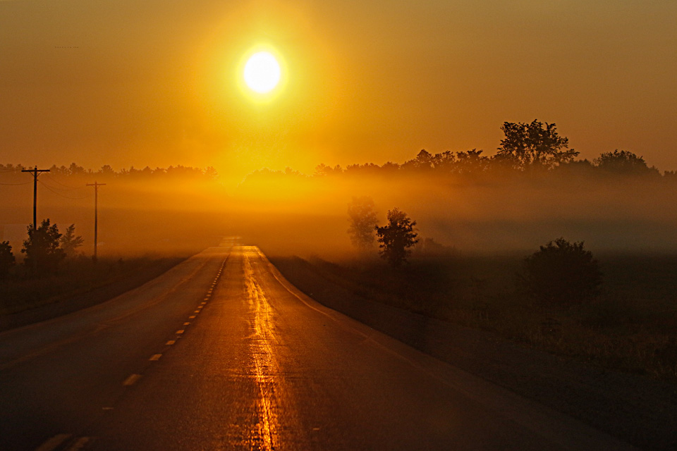 Sunrise on the road in Ontario | Shutterbug